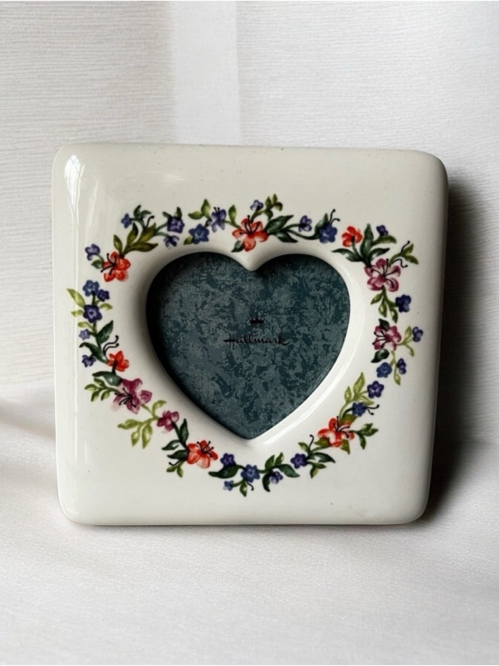 Hallmark Heart Frame with Floral Accents - Cream and Multicolor